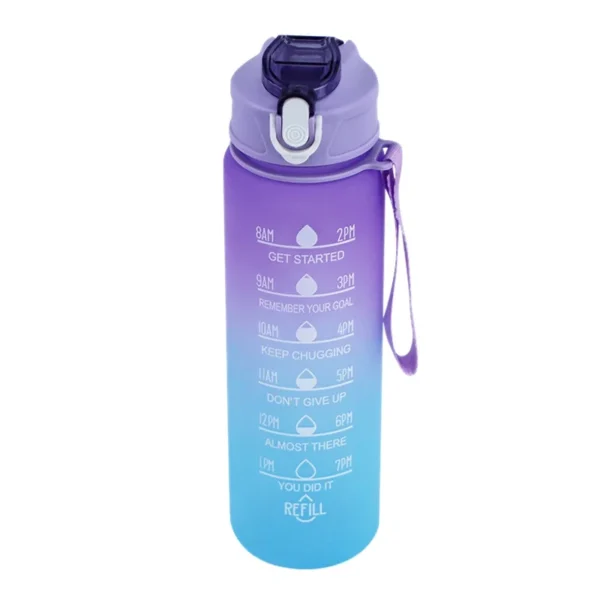 KAWASIMAYA 900ML Sports Water Bottle with Time Marker Leak-proof Cup Motivational Portable Water bottle Sport Fitness BPA Free – Image 8