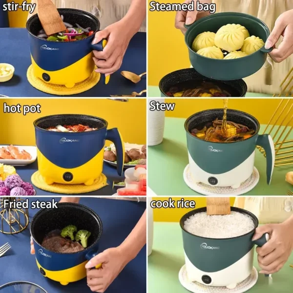 Multifunction Mini Electric Rice Cooker Saucepan Ramen Non-stick Pan Flat Multicooker Appliances for The Kitchen Pots Offers 1-2 – Image 3