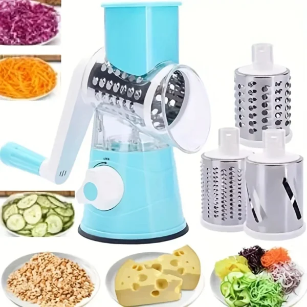 3-in-1 Safe Manual Vegetable Chopper Rotation Fruit Slicer Food Grater Potato Peeler Carrot Graters Multi-function Kitchen Tools