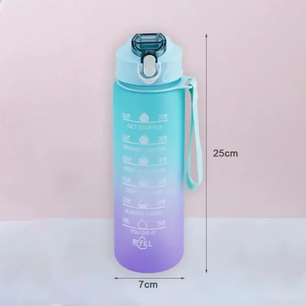 KAWASIMAYA 900ML Sports Water Bottle with Time Marker Leak-proof Cup Motivational Portable Water bottle Sport Fitness BPA Free – Image 6