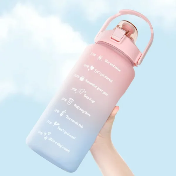 3PCS 2000ml 800ml 280ml Gradient Water Bottles Set Portable Motivational Sports Water Bottle With Time Marker Outdoor Fitness – Image 6