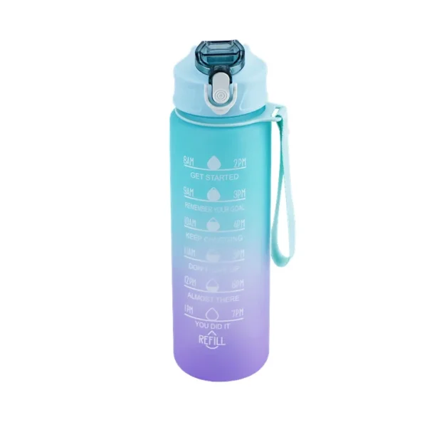 KAWASIMAYA 900ML Sports Water Bottle with Time Marker Leak-proof Cup Motivational Portable Water bottle Sport Fitness BPA Free – Image 11